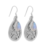 925 sterling silver rainbow moonstone earrings